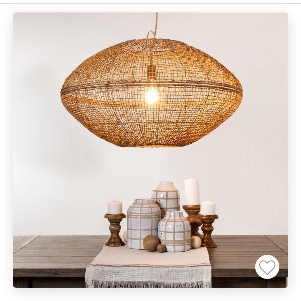 🆕 Hanging natural rattan large pendant 🎀